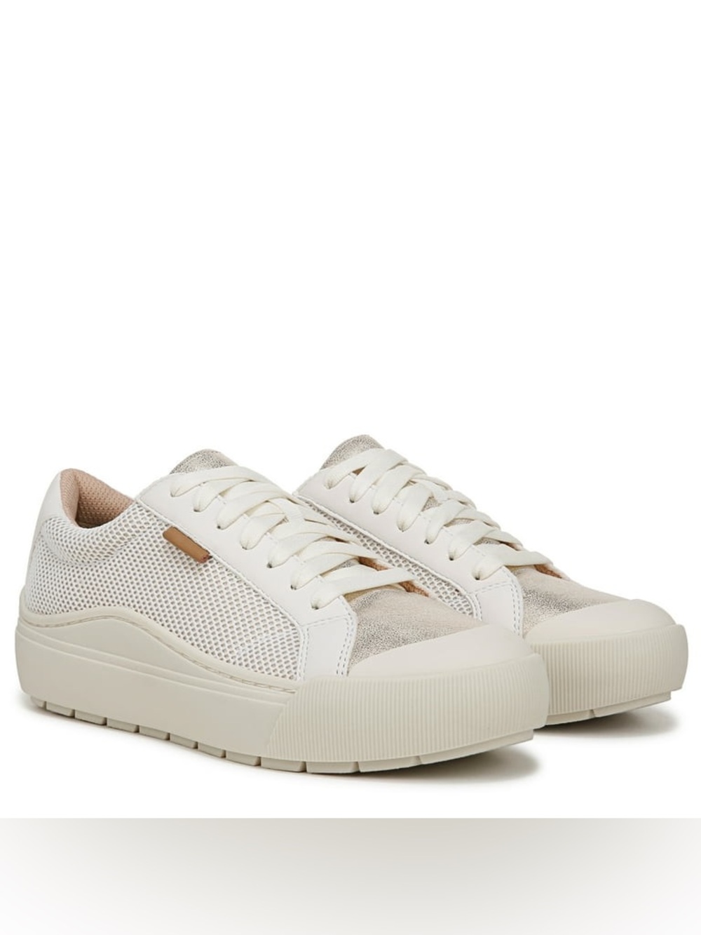 Dr. Scholl's Women's Time Off Sneaker Off White Gold 10 GUC